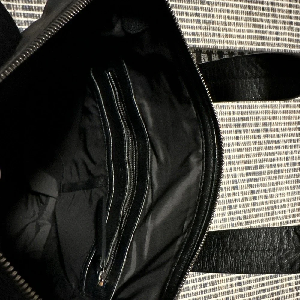 THEORY HUDSON Laptop Bag Nylon and Leather